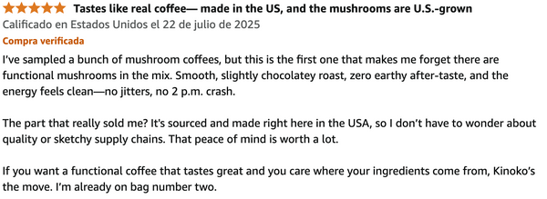 Review screenshot from Frank Mills